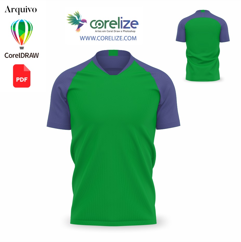 Mockup Nike Raglan - arte digital para sublimação de camiseta (Mockups) | Corelize