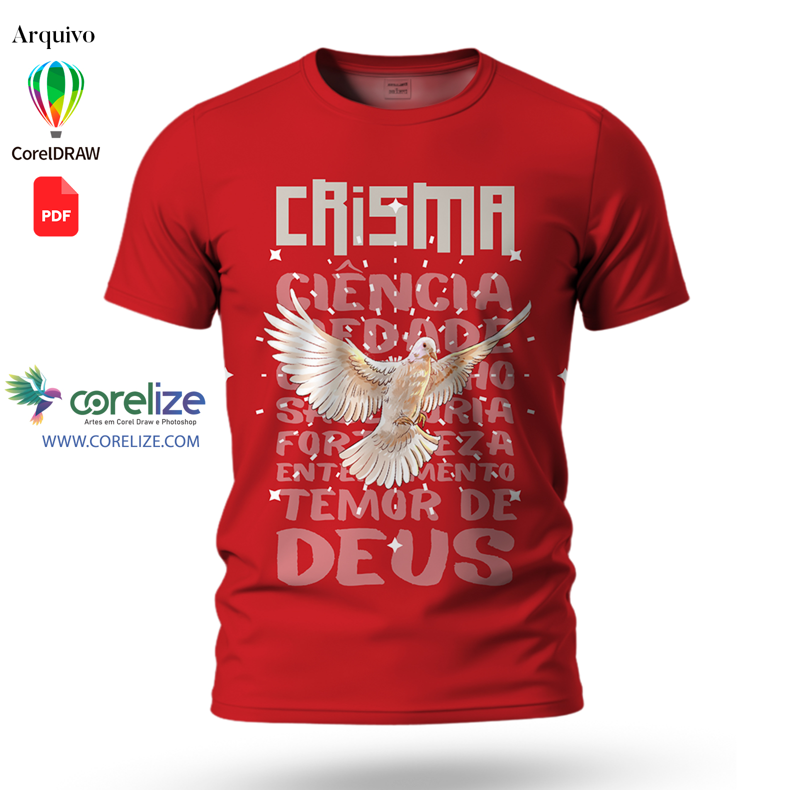 Arte: Arte Crisma para sublimação de camiseta