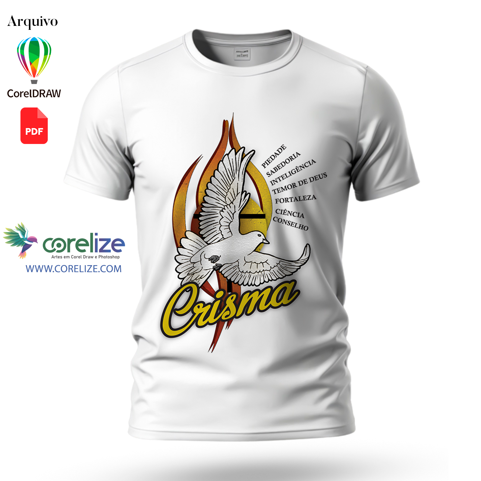 Arte: Arte Crisma para sublimação de camiseta