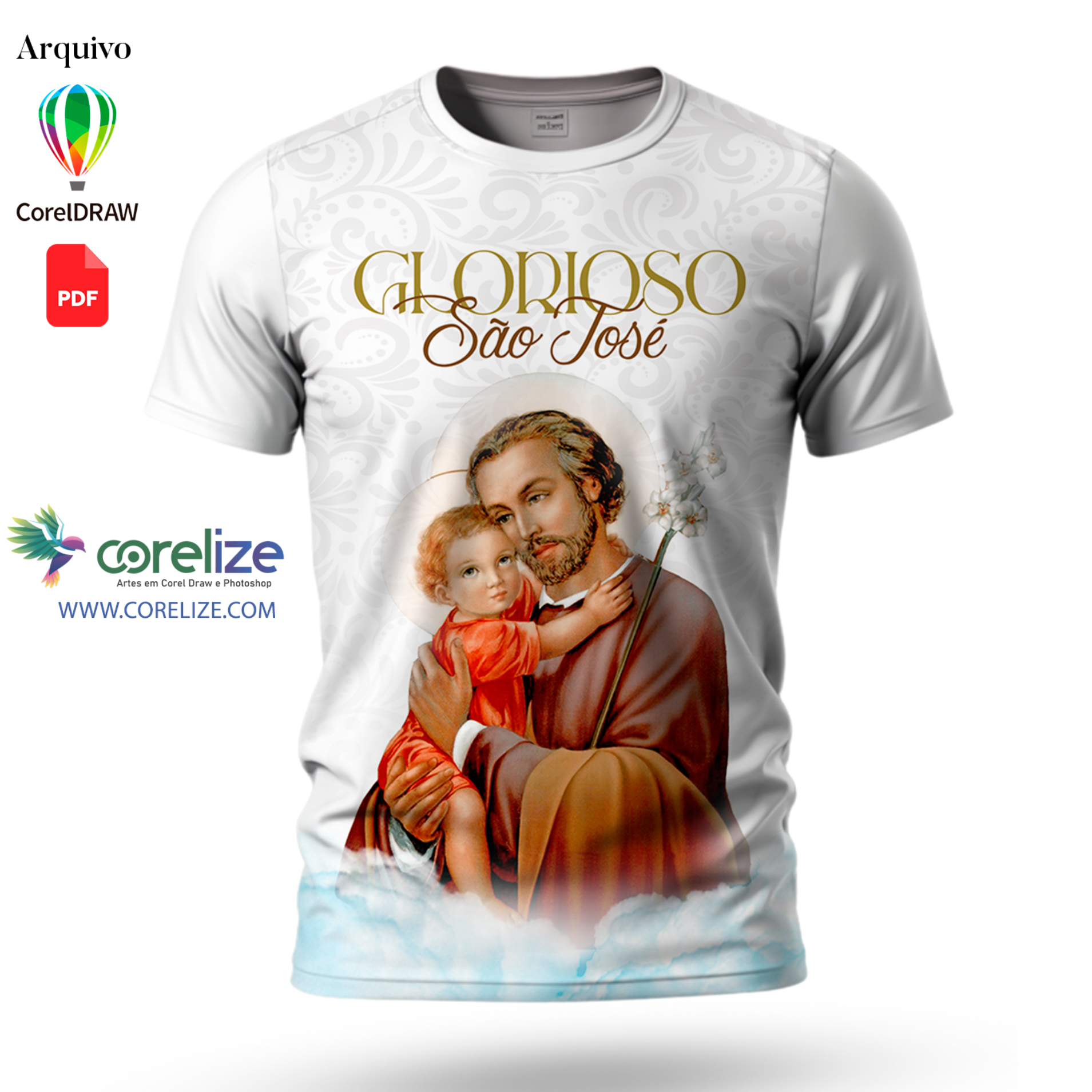 Arte: Arte São José 2 para sublimação de camiseta