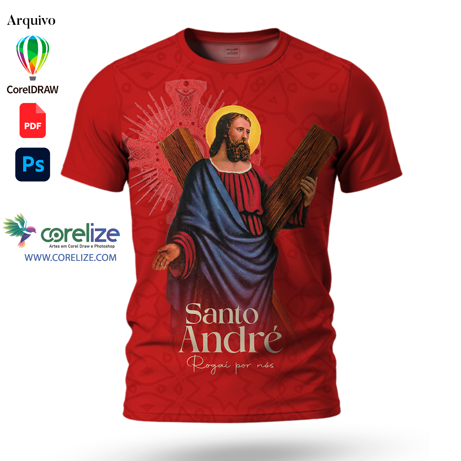 Arte: Arte Santo André para sublimação de camiseta