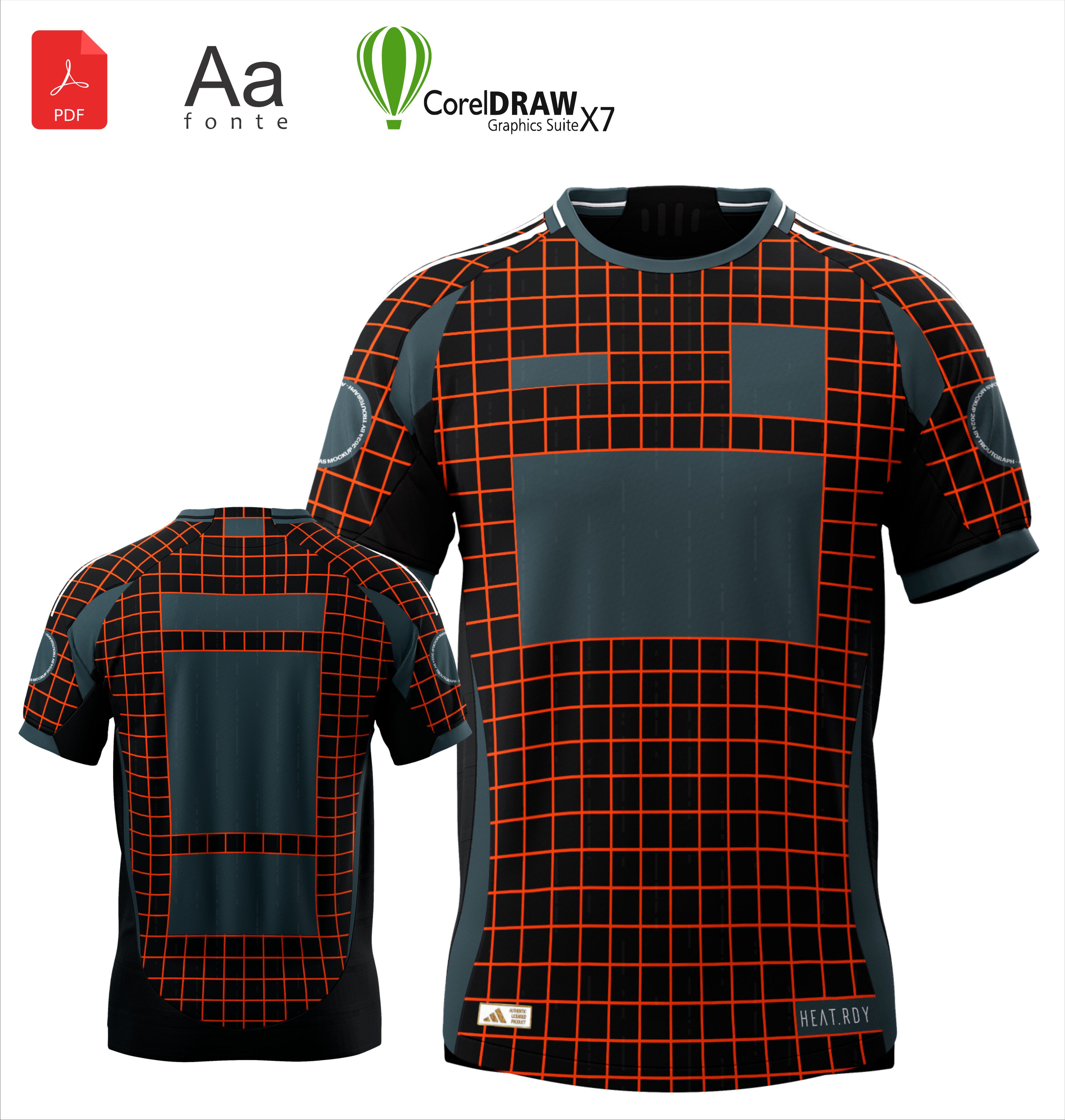 Arte: Mockup Adidas 25/26 em Corel Draw x7