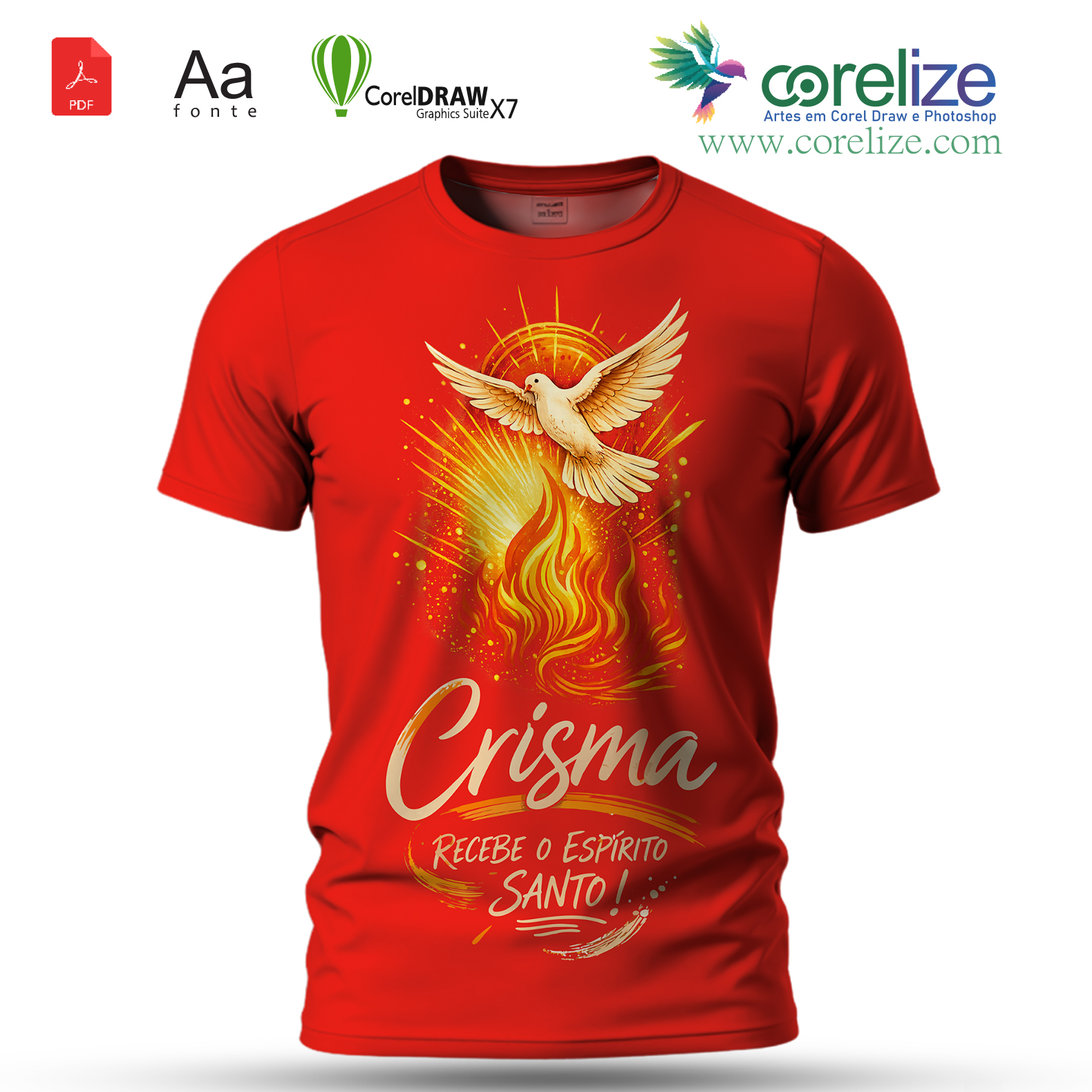 Arte: Arte 16 Crisma para sublimação de camiseta