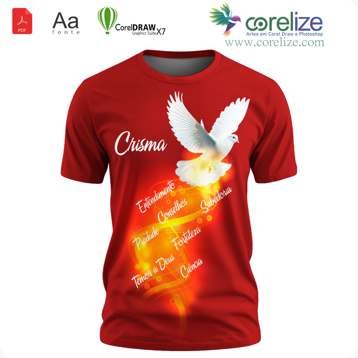 Arte 17 Crisma para sublimação de camiseta