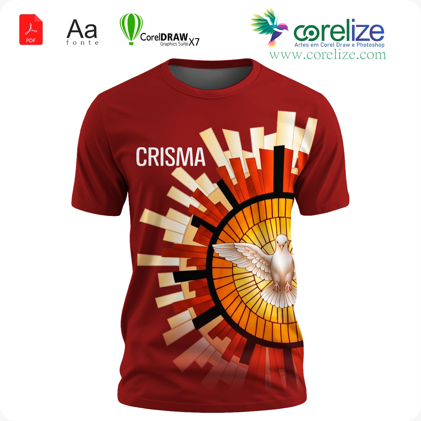 Arte Crisma 18 para Sublimação de Camiseta