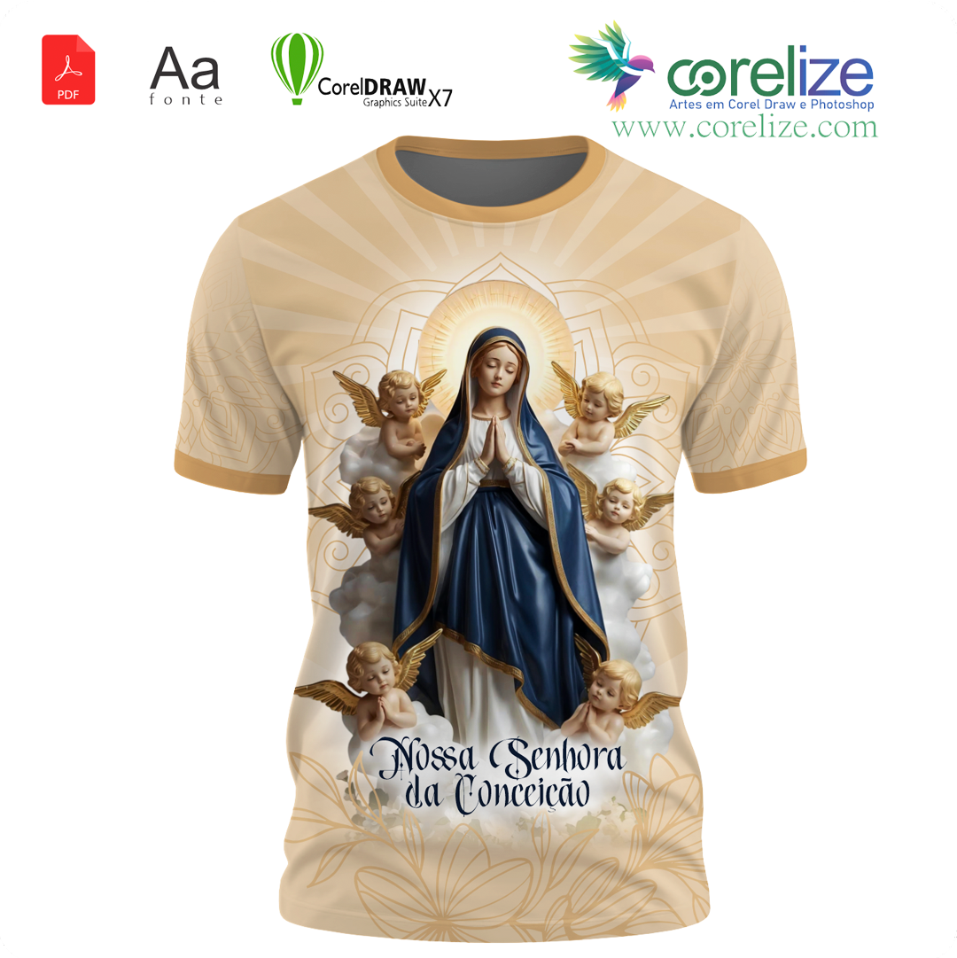 Arte Nossa Senhora da Conceição 05 para sublimação de camiseta