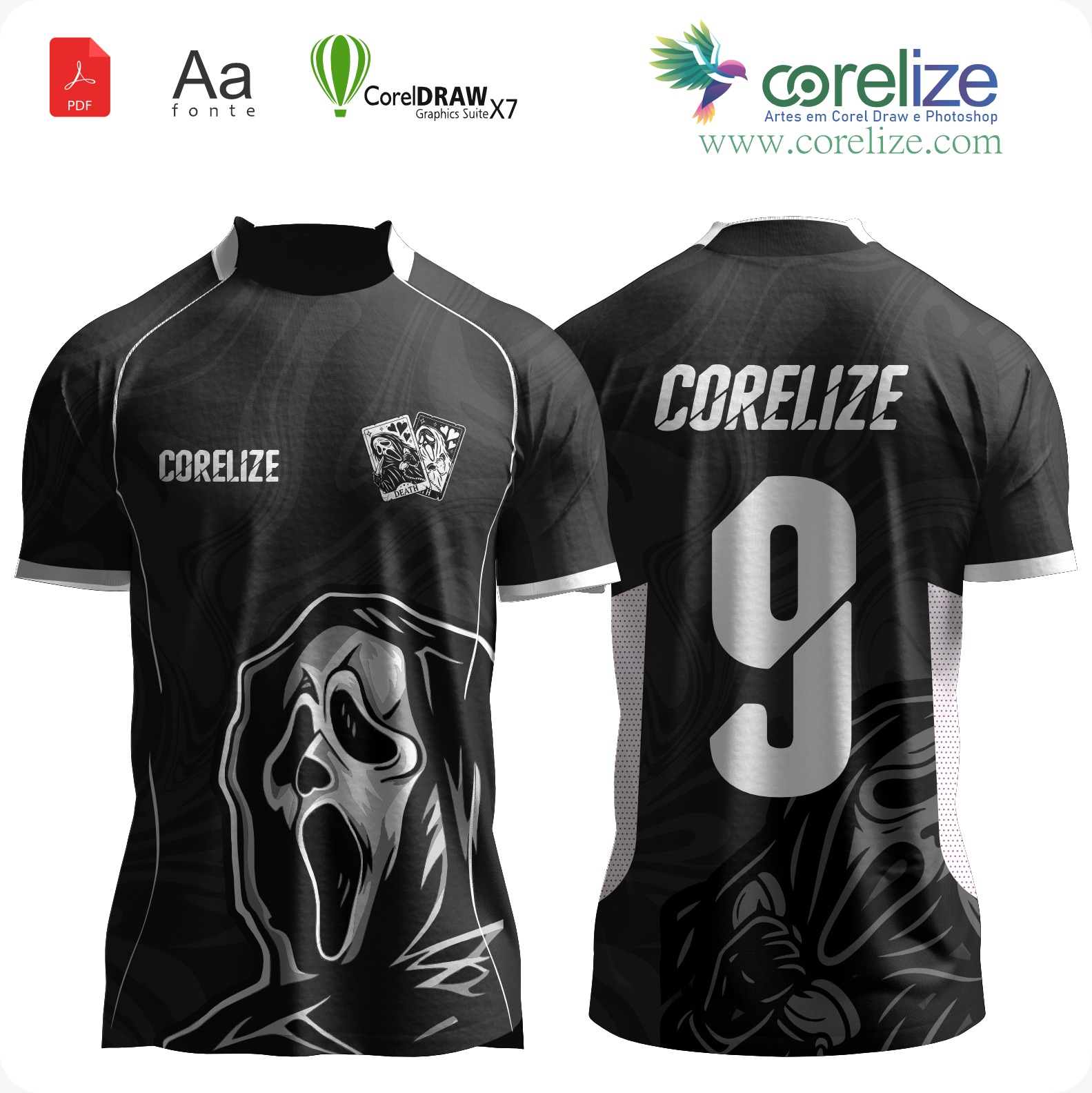 Arte Pânico futebol para sublimação de camiseta