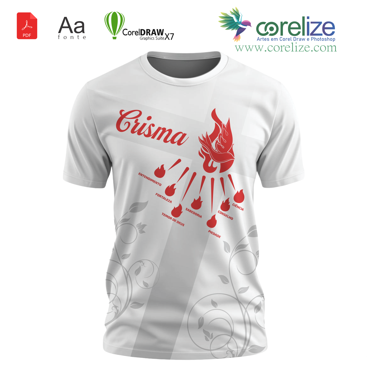 Arte: Arte 10 Crisma para sublimação de camiseta